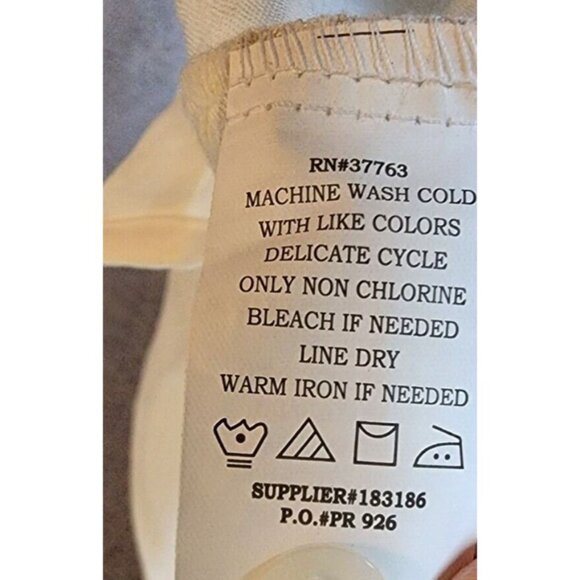 The Havanera Co White Floral Short Sleeve Button Up Shirt Size M Linen Blend - Picture 13 of 14